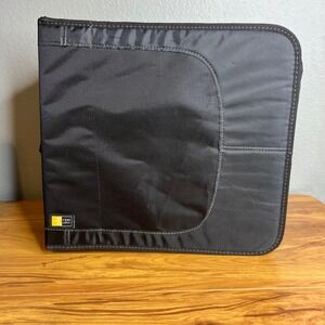 Case Logic CD DVD Storage Binder Large Holds 336 Black Zippered Media Wallet